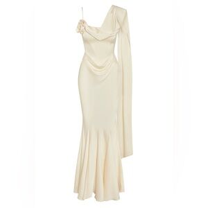 Leau- Celine Corset Drap Satin Gown
